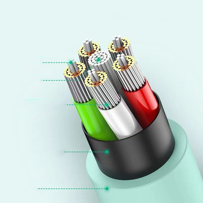 120w Metal Head Type-c Bold Charging Cable Liquid Silicone