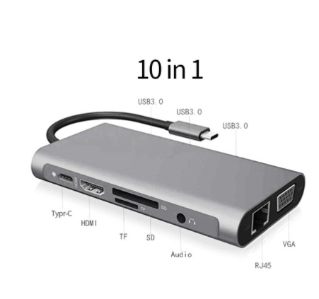USB Type C to HDMI Ten in one expansion dock usb dock