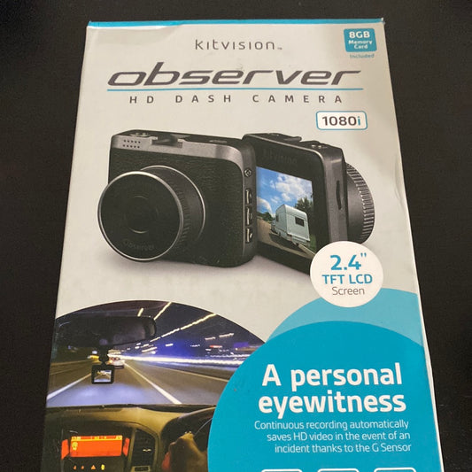 Kitvision Observer 12mp Dash Cam with 2.4" LCD Screen Camera